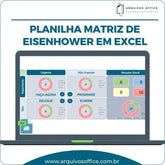 Planilha Plano de Ação Matriz de Eisenhower Dashboard em Excel Loja das Planilhas